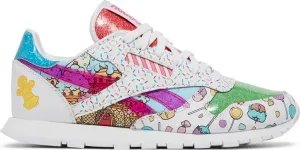Кроссовки hasbro x classic leather big kid 'candy land' Reebok, многоцветный