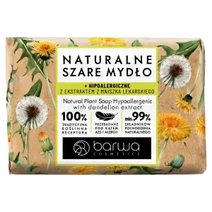 Barwa Cosmetics натуральное твердое мыло серое с экстрактом одуванчика, 90 г