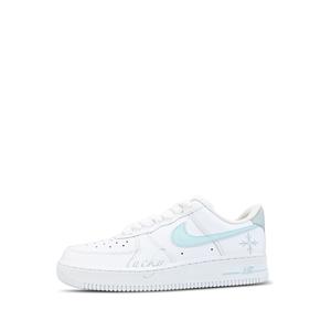 Nike Кроссовки Air Force 1 Abrasion Resistant Low Top Skateboard Unisex White Blue Gray