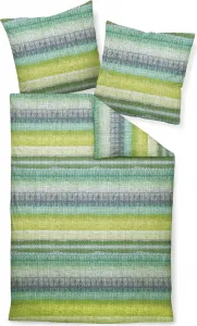 Фланелевое постельное белье Dream Castle Premium - полоски, зелено-синие, 135 x 200 см, полоски, зелено-синие Traumschloss