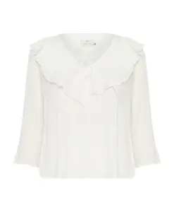 Женственная блузка с оборками Kaffe, белый