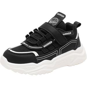 Прочные дышащие низкие детские кроссовки для бега WARRIOR, черный