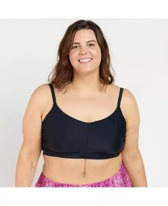 Бюстгальтер для плавания больших размеров с регулируемым ремешком и застежкой Calypsa, черный