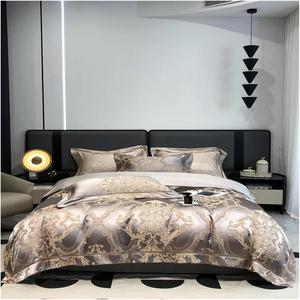 Generic Комплект постельного белья сатиновый жаккардовый хлопковый