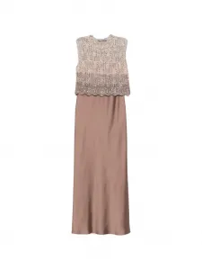 Макси-платье с отделкой D.Exterior, коричневый