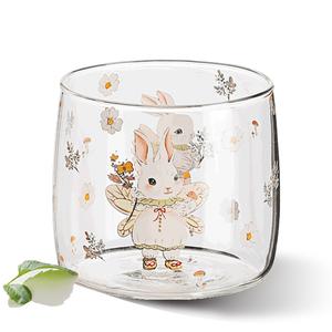 Стеклянные стаканы KAWASIMAYA, Bunny Fairy Glass Cup 340Ml