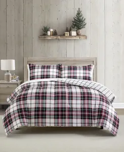 Комплекты постельного белья Macy's Holiday Plaid из 3 предметов Sunham, черный/красный