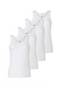 Майка/Топ 4 шт. в упаковке современный хлопок 95/5 Schiesser, белый