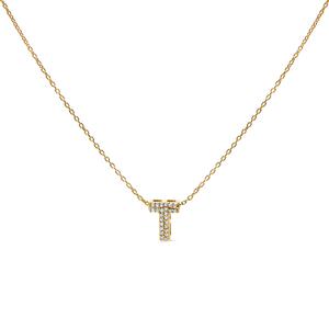 Ожерелье с подвеской "AZ" в форме пузыря из 10-каратного золота с бриллиантами Haus Of Brilliance, Yellow | T