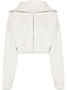 ENTIRE STUDIOS укороченное худи на молнии, нейтральный цвет