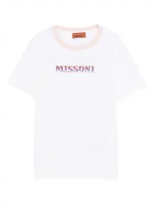 Футболка с узором зигзаг Missoni Kids, белый