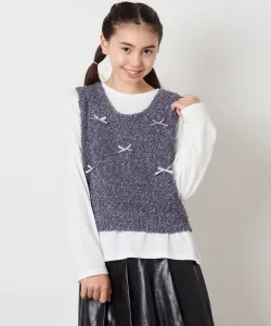 Комплект вязаного жилета из ленточной пряжи Avv, цвет Dark Gray