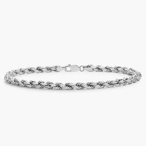 8-дюймовый браслет-цепочка с бриллиантовой огранкой из белого золота 14 карат (4,25 мм) Blue Nile