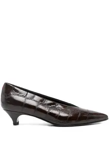 Туфли с тиснением под кожу крокодила Halmanera, коричневый