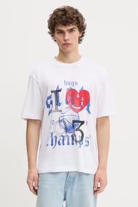 Хлопковая футболка Hugo Blue, белый