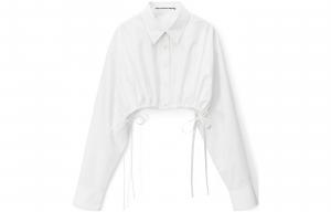Кроп-рубашка с кулиской Alexander Wang, белый
