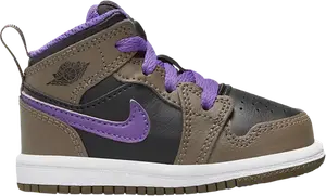 Кроссовки Air Jordan 1 Mid TD Palomino, коричневый