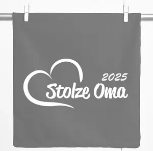 Декоративная наволочка Huuraa Гордая бабушка 2025, подарок в виде сердца, 40x40 см, стальной серый хлопок, украшение Гордая бабушка Hellweg Druckerei