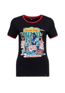 Рубашка с принтом комиксов Real Romance Queen Kerosin, черный