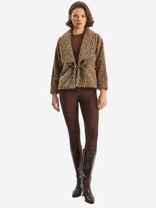 Bianco Lucci Межсезонное пальто в каштаново-коричневом цвете