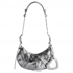 Balenciaga Сумка через плечо Le Cagole Xs Metallized Silver