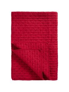 IB Laursen Хлопковое стеганое одеяло с вышивкой крестиком красного цвета