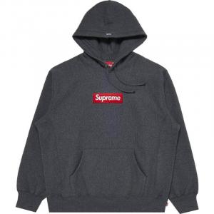 Худи Supreme Box Logo, темно-серый