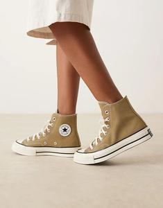 Кеды Converse Chuck 70 Hi оливково-зеленого цвета
