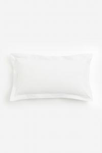 Наволочка из хлопкового перкаля H&M Pillowcase, белый