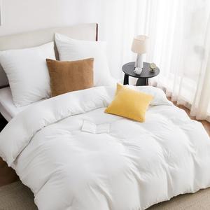 Комплект постельного белья Bedsure из 2 предмета, 135х200/80x80 см, белый