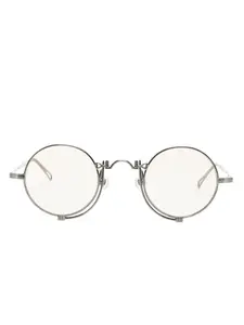 Солнцезащитные очки в круглой оправе Matsuda, серебристый