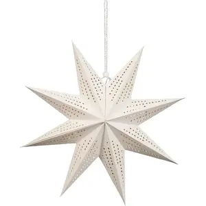LED звезда Рождественская звезда 1 шт. Теплый белый Ø ок. 45 см, бумажная звезда с 9 лучами, рождественский декор Bonetti, белый