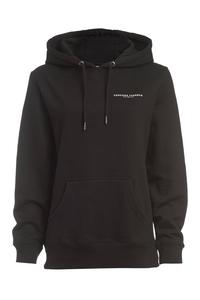 Женская толстовка с капюшоном из органического хлопка черного цвета Gergana Ivanova