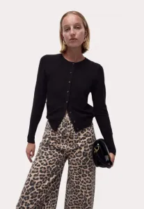 Однотонный кардиган с круглым вырезом Marks & Spencer, Black