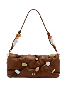 Сумка на плечо Amalia с бусинами Cult Gaia, коричневый