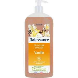 Органический гель для душа с ароматом ванили. Без сульфатов. Без мыла. Без пальмового масла Natessance