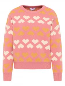 Женский вязаный свитер персикового цвета myMo