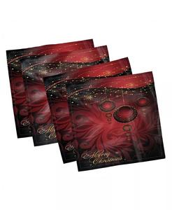 Рождественский набор из 4 салфеток размером 12 x 12 дюймов Ambesonne, желтый