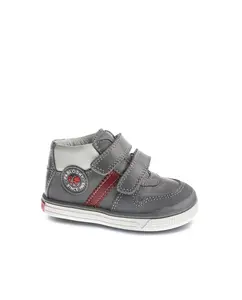 Кожаные сапоги для мальчика на застежке-липучке Pablosky, серый