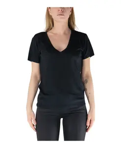 Льняная футболка с V-образным вырезом «Элоиз» Mc2 Saint Barth, черный