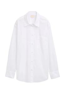 Хлопковая рубашка блузка Denim Tom Tailor, белый