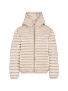 Стеганая куртка с капюшоном Save The Duck Kids, бежевый
