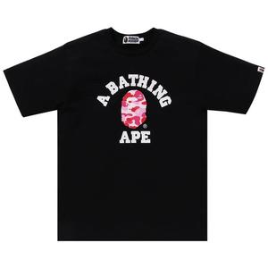 Футболка BAPE ABC Camo College Organic Tee, Black/Pink