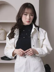 Женская джинсовая укороченная джинсовая куртка Lip Service, цвет Ivory