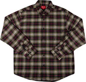 Рубашка Supreme Tartan Flannel Shirt 'Black', черный