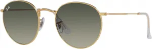 Солнцезащитные очки Ray-Ban унисекс RB3447 круглые металлические, Gold/Grey Gradient