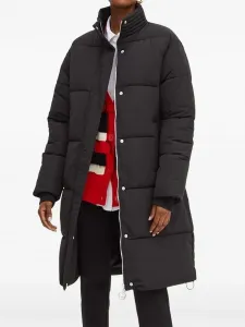 Стеганое пальто с высоким воротником Silvian Heach, черный