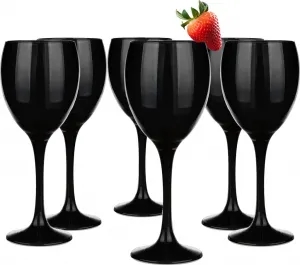 Бокал для вина Glasmark Krosno, набор бокалов для красного вина, бокалы для красного вина, бокалы для белого вина, бокалы для белого вина, бокал для вина, черный лакированный бокал, 6 x 300 мл Glasmark KROSNO 1992