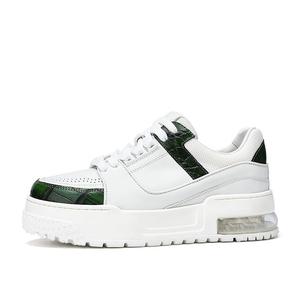 U7 Амортизирующие, противоскользящие, износостойкие, дышащие, увеличивающие рост низкие повседневные туфли для мужчин, цвет белый-зеленый