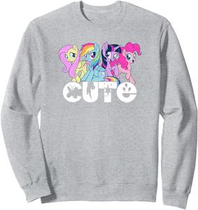 Толстовка с изображением милых пони из мультфильма «Мой маленький пони: Дружба - это волшебство», серая My Little Pony